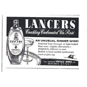 Lancers Crackling Carbonated Vin Rosé Wine Portugal 1960s Vintage Print Ad 2 in